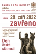 státní svátek/ zavřeno