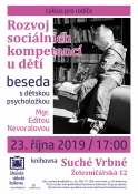 Beseda s dětskou psycholožkou Mgr. Editou Nevoralovou