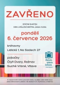 Pondělí 6.7. ZAVŘENO